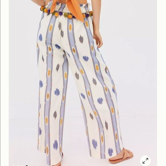 New Anthropologie Ollari Pom Pom Wide-Leg Pants XS #037 - Picture 4 of 5